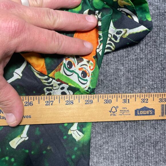 Misslook Button Up St. Patrick's Day Drunken Skeleton Shirt Men's 4XL Green Fun - Picture 5 of 10